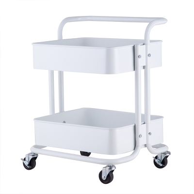 2-Tier Rolling Utility or Kitchen Cart with Handle 4133