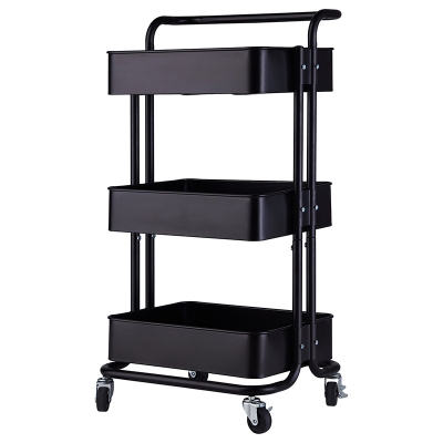 3-Tier Rolling Utility or Kitchen Cart with Handle 4135