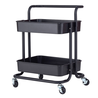 2-Tier Rolling Utility  Cart with Handle 4207